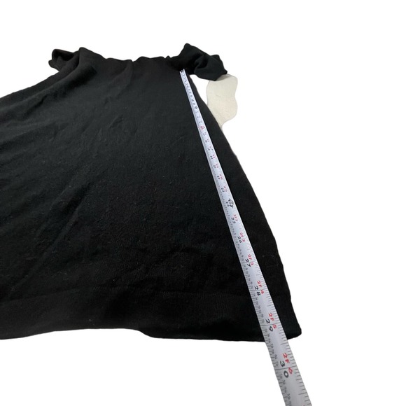 Kinross Cashmere Black Chunky T-Neck Dress Sheath Long Sleeve Sz S RN 104647 - Picture 7 of 14